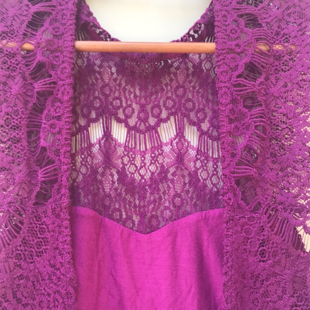 Free people body con dress lace purple